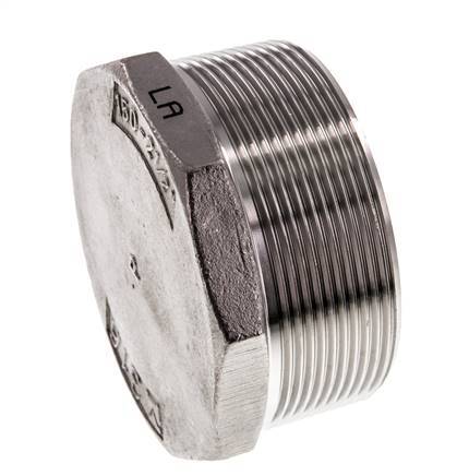 Plug R2 1/2'' RVS met buitenzeskant 16 bar (224.8psi)