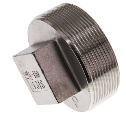 Plug R2 1/2'' RVS met Extern Vierkant 16bar (224.8psi)