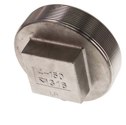Plug R4'' RVS met Extern Vierkant 16bar (224.8psi)