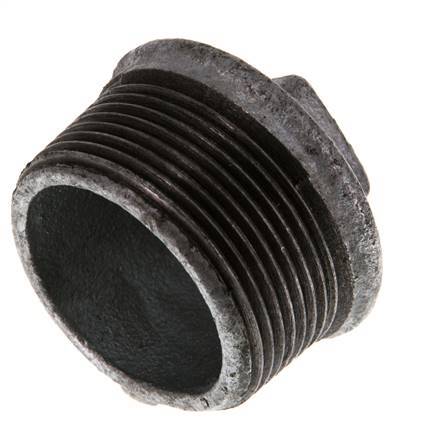 Plug R1 1/2'' Malleable cast iron with External Square 25bar (351.25psi) [2 Pieces]