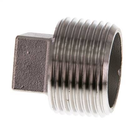 Plug R1'' RVS met Extern Vierkant 16bar (224.8psi)