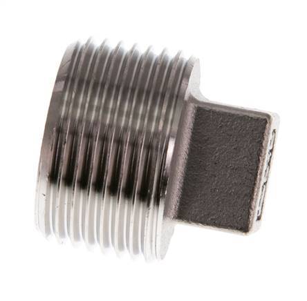 Plug R1'' RVS met Extern Vierkant 16bar (224.8psi)