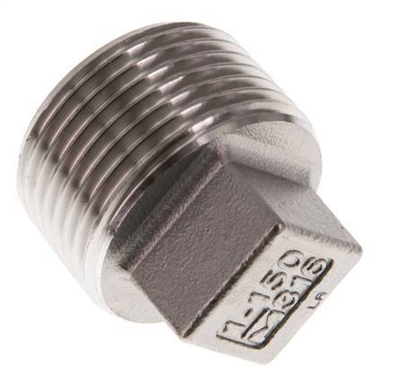 Plug R1'' RVS met Extern Vierkant 16bar (224.8psi)