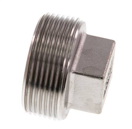 Plug R1 1/2'' RVS met Extern Vierkant 16bar (224.8psi)