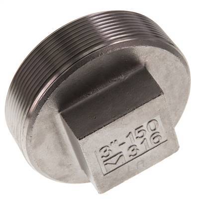 Plug R3'' RVS met Extern Vierkant 16bar (224.8psi)