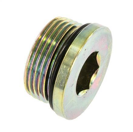 Plug UN 1-5/16''-12 Staal NBR met binnenzeskant 400bar (5620.0psi)