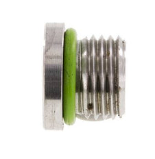 Plug UNF 1/2''-20 RVS FKM met binnenzeskant 630 bar (8851.5psi)