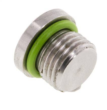 Plug UNF 1/2''-20 RVS FKM met binnenzeskant 630 bar (8851.5psi)