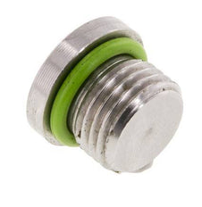 Plug UNF 1/2''-20 RVS FKM met binnenzeskant 630 bar (8851.5psi)