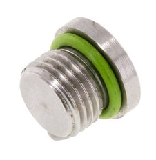 Plug UNF 1/2''-20 RVS FKM met binnenzeskant 630 bar (8851.5psi)