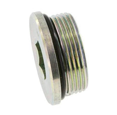 Plug UN 1-5/8''-12 Staal NBR met binnenzeskant 250 bar (3512.5psi)