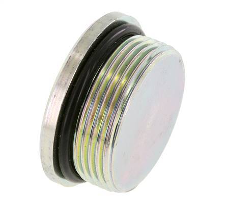 Plug UN 1-5/8''-12 Staal NBR met binnenzeskant 250 bar (3512.5psi)