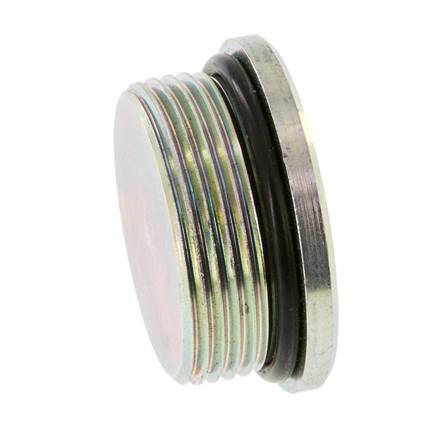 Plug UN 1-5/8''-12 Staal NBR met binnenzeskant 250 bar (3512.5psi)