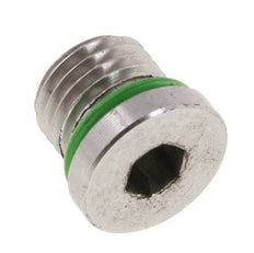 Plug UNF 7/16''-20 RVS FKM met interne zeskant 630bar (8851.5psi)