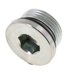 Plug UN 1-3/16''-12 Staal NBR met binnenzeskant 400bar (5620.0psi)
