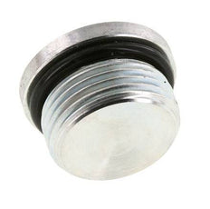 Plug UN 1-3/16''-12 Staal NBR met binnenzeskant 400bar (5620.0psi)