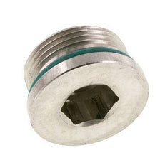 Plug UN 1-5/16''-12 Stainless steel FKM with Internal Hex 400bar (5620.0psi)