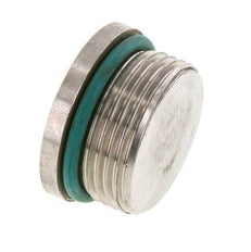 Plug UN 1-5/16''-12 RVS FKM met binnenzeskant 400bar (5620.0psi)