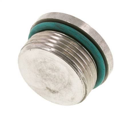 Plug UN 1-5/16''-12 RVS FKM met binnenzeskant 400bar (5620.0psi)