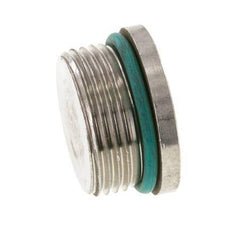 Plug UN 1-5/16''-12 RVS FKM met binnenzeskant 400bar (5620.0psi)