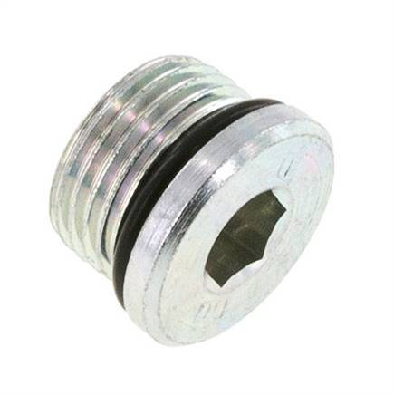 Plug UNF 7/8''-14 Staal NBR met binnenzeskant 630bar (8851.5psi)