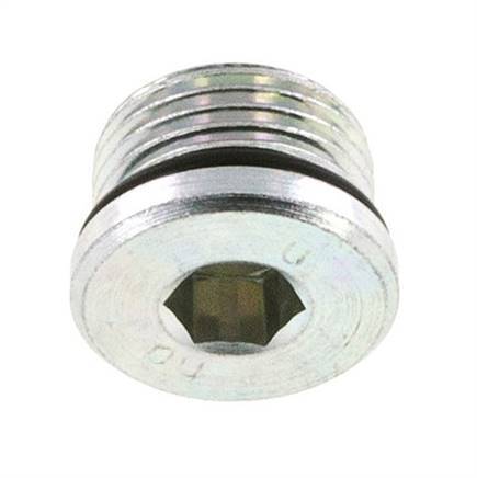 Plug UNF 7/8''-14 Staal NBR met binnenzeskant 630bar (8851.5psi)