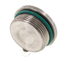 Plug UN 1-5/8''-12 RVS FKM met binnenzeskant 250 bar (3512.5psi)