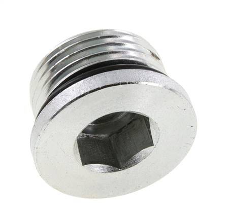 Plug UN 1-1/16''-12 Staal NBR met binnenzeskant 400bar (5620.0psi)