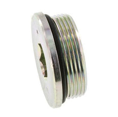 Plug UN 1-7/8''-12 Staal NBR met binnenzeskant 250 bar (3512.5psi)