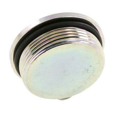 Plug UN 1-7/8''-12 Staal NBR met binnenzeskant 250 bar (3512.5psi)