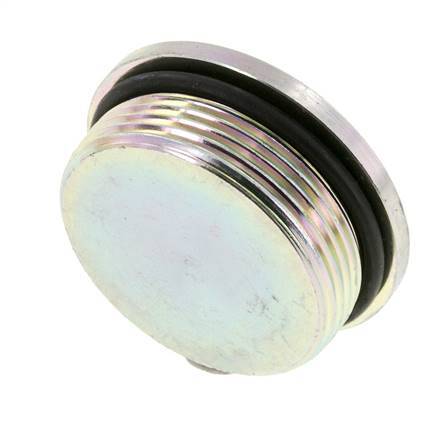 Plug UN 1-7/8''-12 Staal NBR met binnenzeskant 250 bar (3512.5psi)