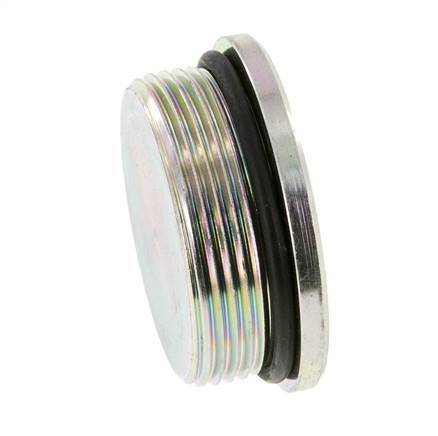 Plug UN 1-7/8''-12 Staal NBR met binnenzeskant 250 bar (3512.5psi)