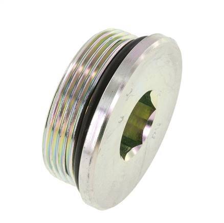 Plug UN 1-7/8''-12 Staal NBR met binnenzeskant 250 bar (3512.5psi)