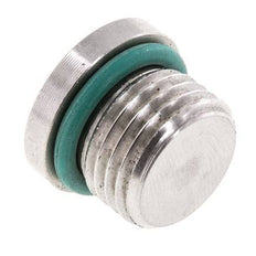 Plug UNF 9/16''-18 RVS FKM met binnenzeskant 630bar (8851.5psi)