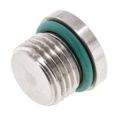 Plug UNF 9/16''-18 RVS FKM met binnenzeskant 630bar (8851.5psi)