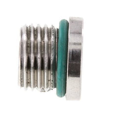 Plug UNF 9/16''-18 RVS FKM met binnenzeskant 630bar (8851.5psi)