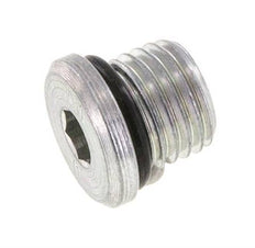 Plug UNF 7/16''-20 Steel NBR with Internal Hex 630bar (8851.5psi) [2 Pieces]