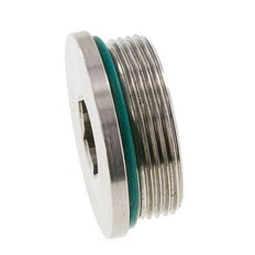 Plug UN 1-7/8''-12 Stainless steel FKM with Internal Hex 250bar (3512.5psi)