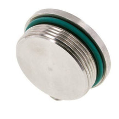 Plug UN 1-7/8''-12 RVS FKM met binnenzeskant 250 bar (3512.5psi)
