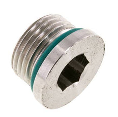 Plug UN 1-1/16''-12 Stainless steel FKM with Internal Hex 400bar (5620.0psi)