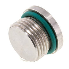Plug UN 1-1/16''-12 RVS FKM met binnenzeskant 400 bar (5620.0psi)