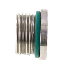 Plug UN 1-1/16''-12 RVS FKM met binnenzeskant 400 bar (5620.0psi)
