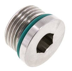 Plug UNF 7/8''-14 RVS FKM met binnenzeskant 630bar (8851.5psi)