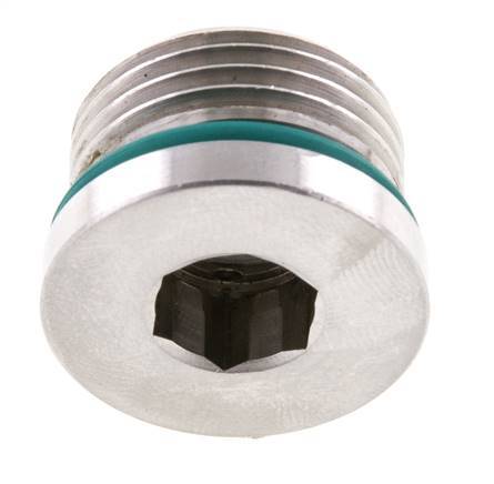Plug UNF 7/8''-14 RVS FKM met binnenzeskant 630bar (8851.5psi)