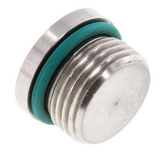 Plug UNF 7/8''-14 RVS FKM met binnenzeskant 630bar (8851.5psi)