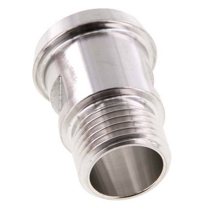 Din 11851 Melkkoppeling 28mm Laspuntstuk X G1/2" Buitendraad RVS