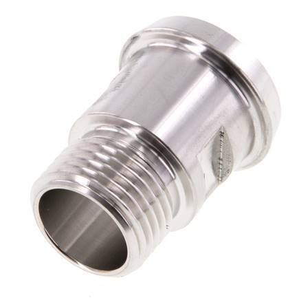 Din 11851 Melkkoppeling 28mm Laspuntstuk X G1/2" Buitendraad RVS