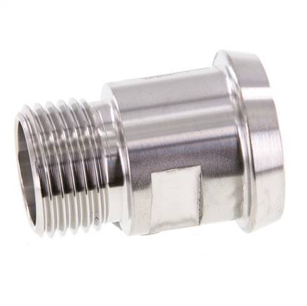 Din 11851 Melkkoppeling 28mm Laspuntstuk X G1/2" Buitendraad RVS