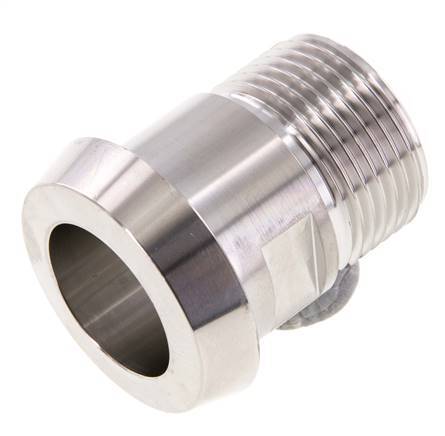 Din 11851 Melkkoppeling 44 Laspuntstuk G1" Buitendraad RVS