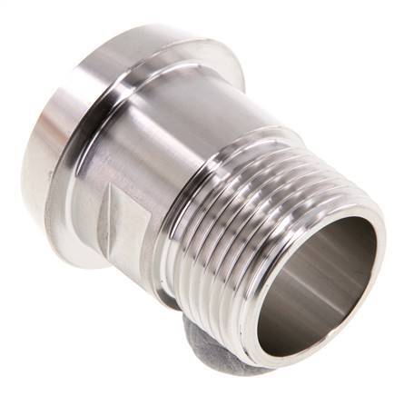 Din 11851 Melkkoppeling 44 Laspuntstuk G1" Buitendraad RVS